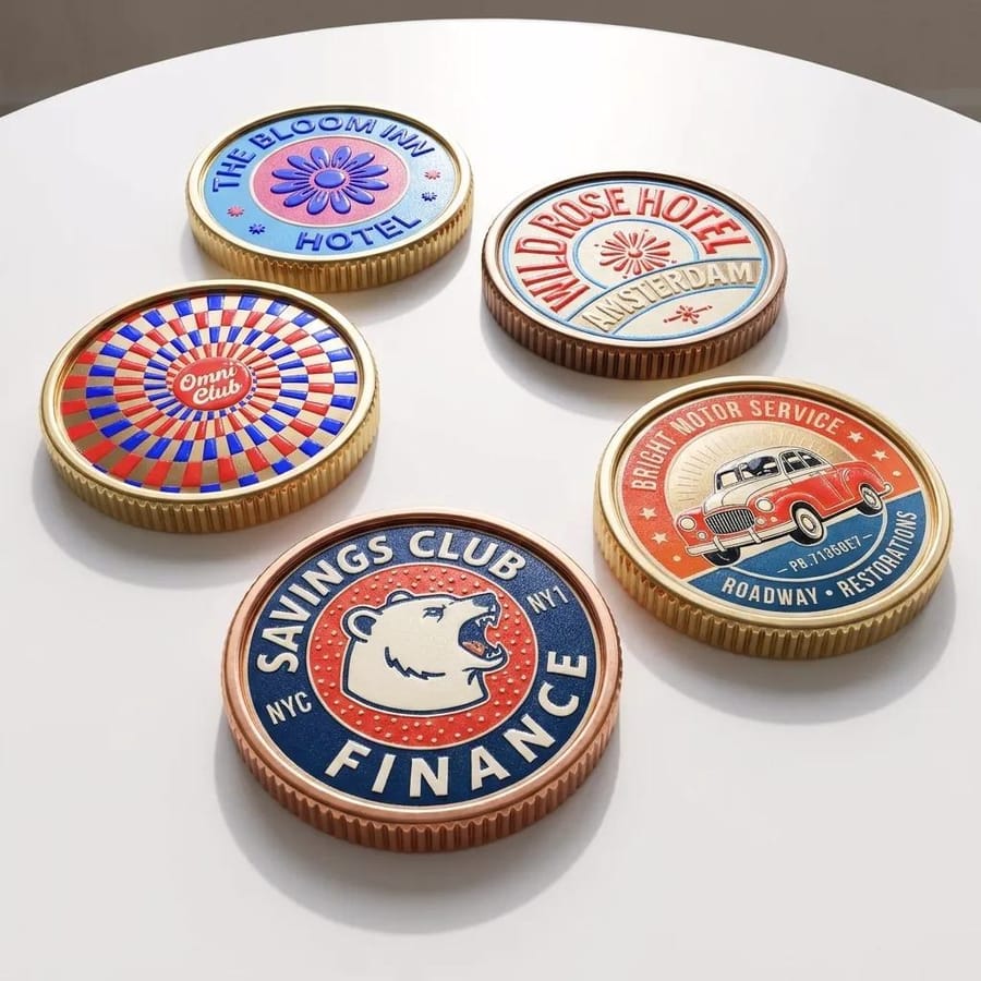 Moedas personalizadas impressas